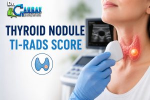 What Is a Thyroid Nodule TI-RADS Score , a doctor examining the throat
