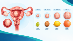 Uterine Fibroids Size Comparison Infographic