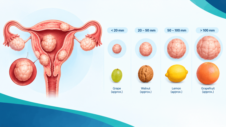 Uterine Fibroids Size Comparison Infographic